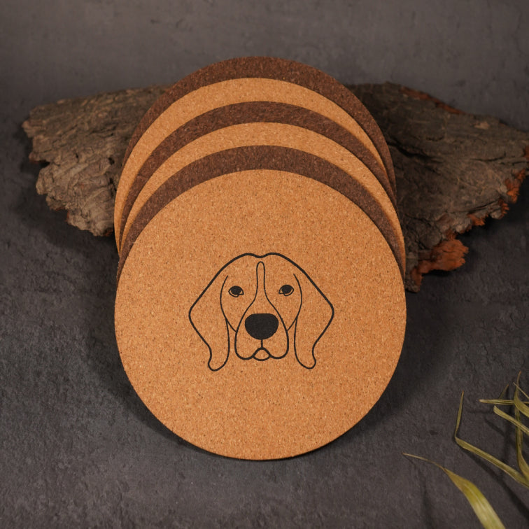 Amber Coasters by Flippysustainables | Buy Dual Color Cork Coasters, Natural, Eco friendly Pack of 6, Round | Table Essentials | Vegan Cork Coasters for coffee table, house, office, tea, all beverages, corporate gifting for clients and employees