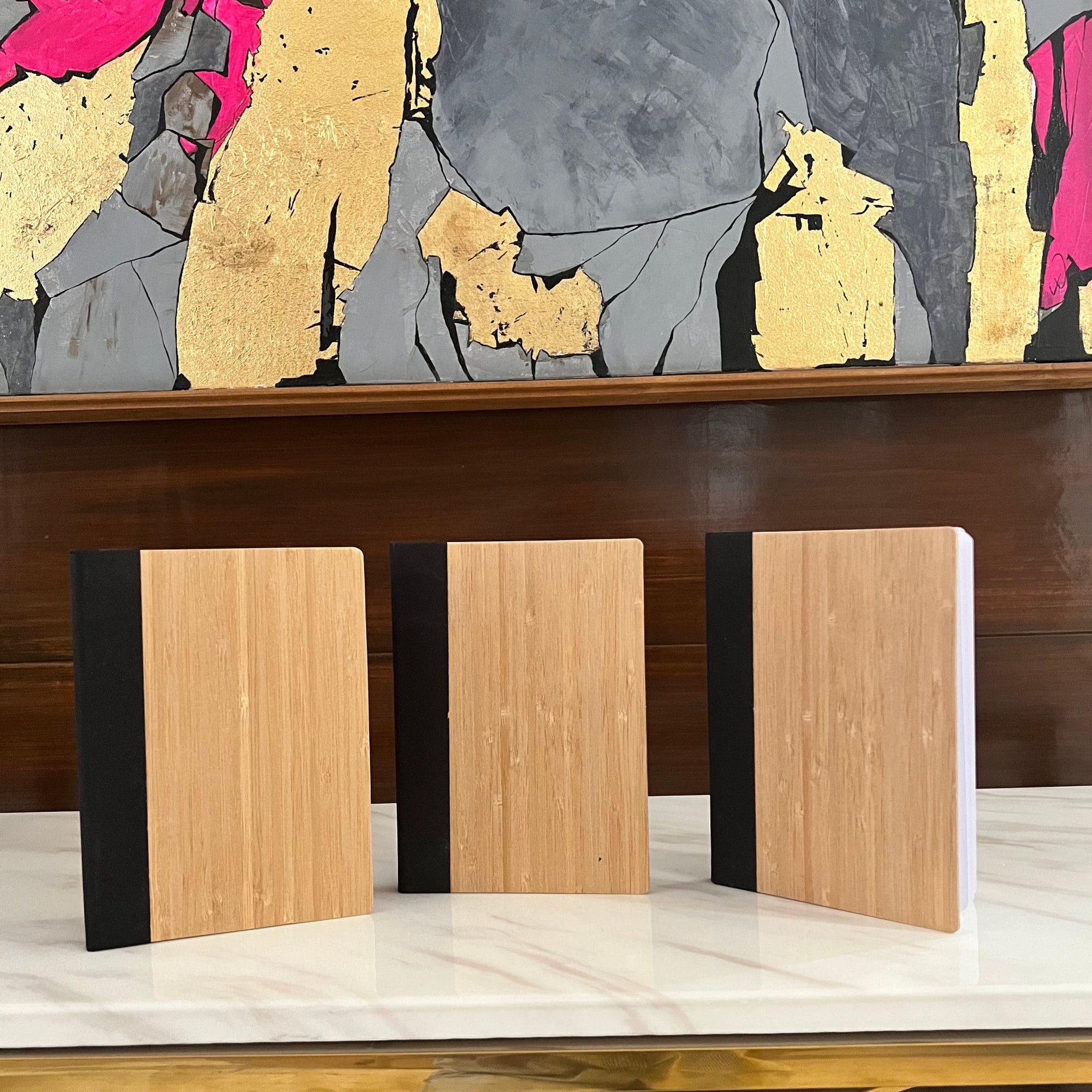 A5-sized, single-ruled eco-friendly Bamboo Notebook