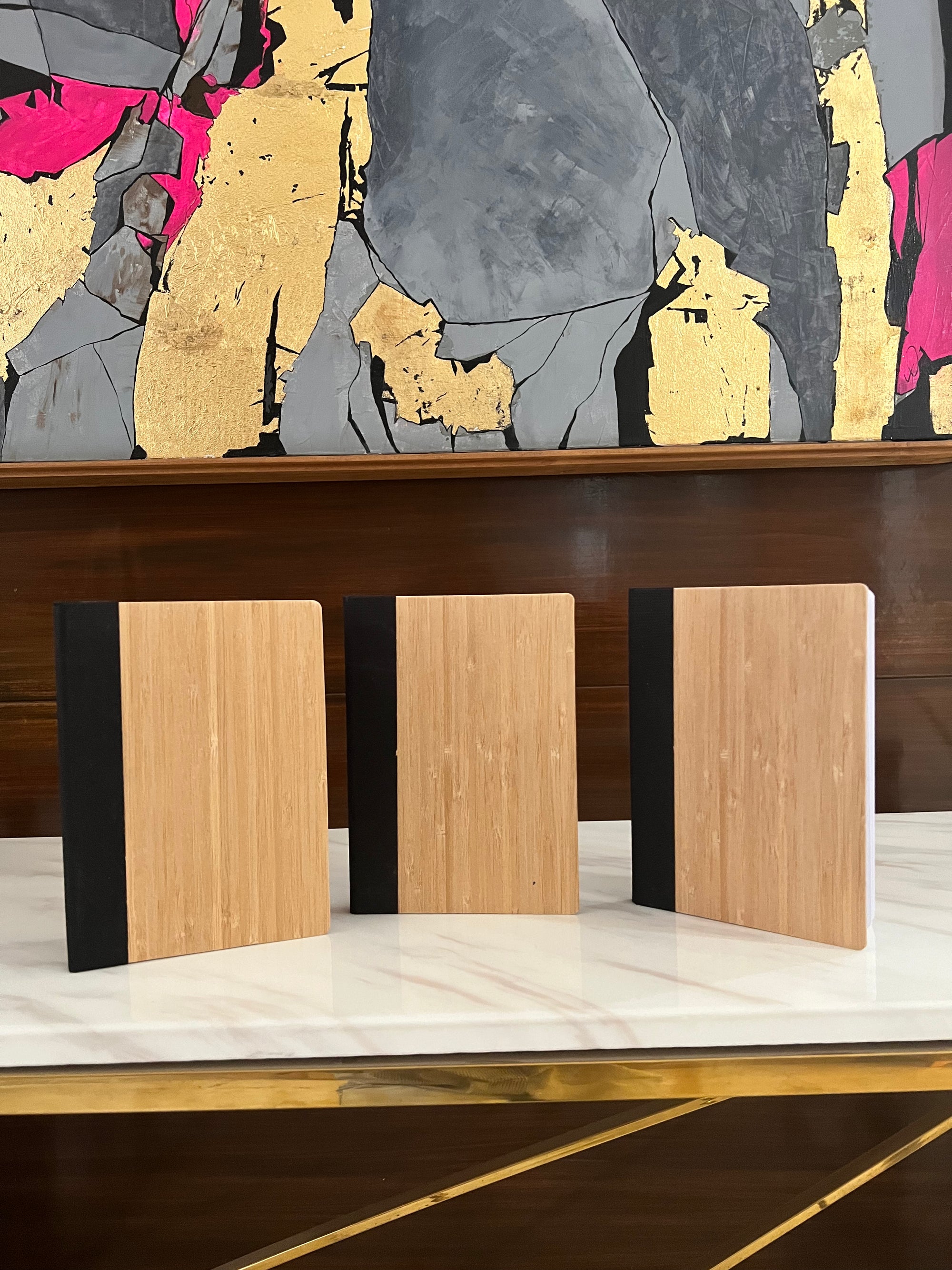 A5-sized, single-ruled eco-friendly Bamboo Notebook