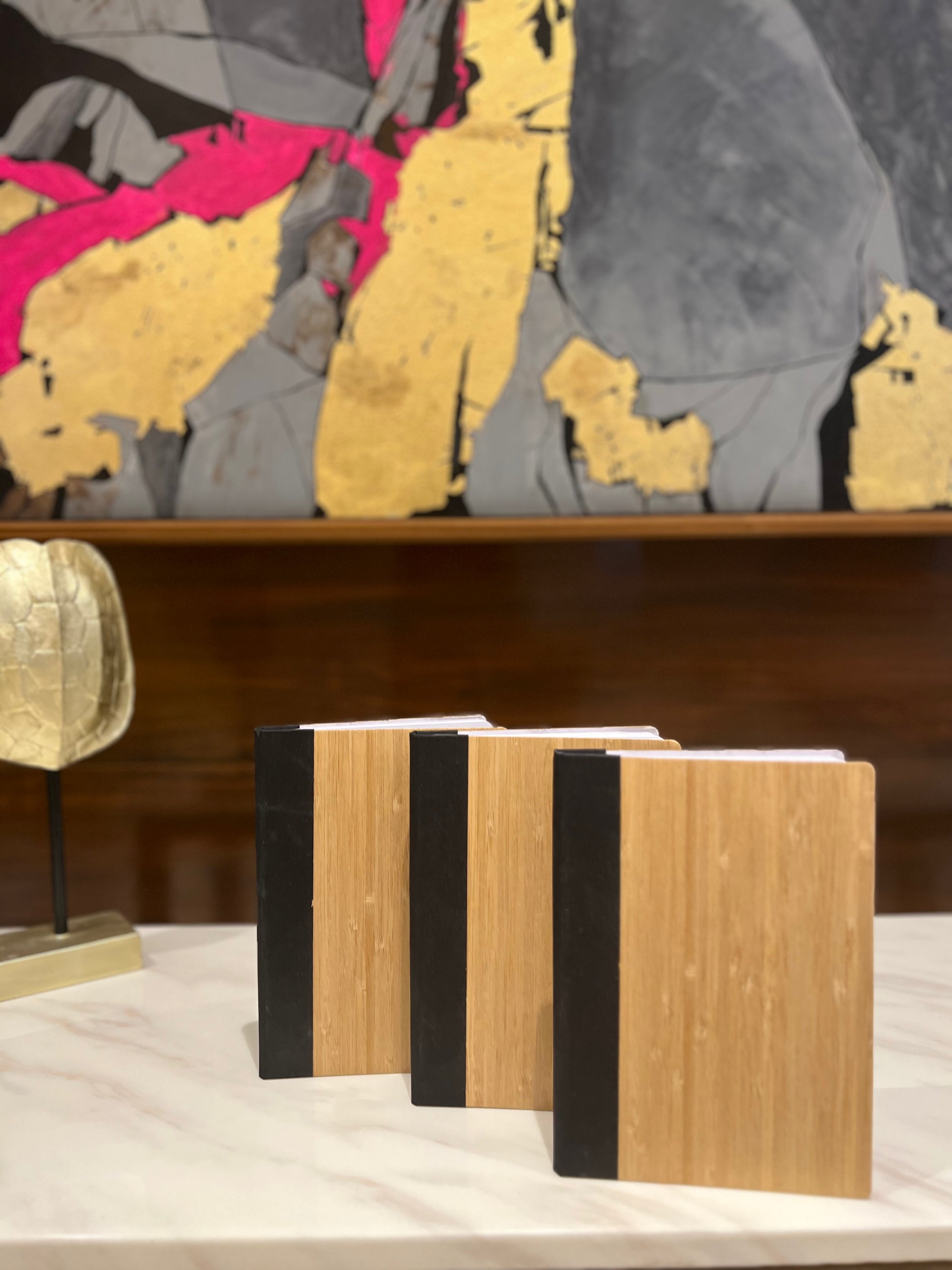 A5-sized, single-ruled eco-friendly Bamboo Notebook