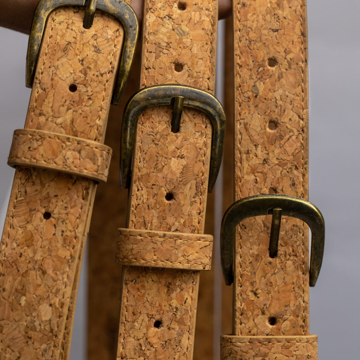 buy vegan sands beige belt for women | premium luxury cork leather ladies belt with metal buckle | natural cork | flippysustainables | gift box for her			