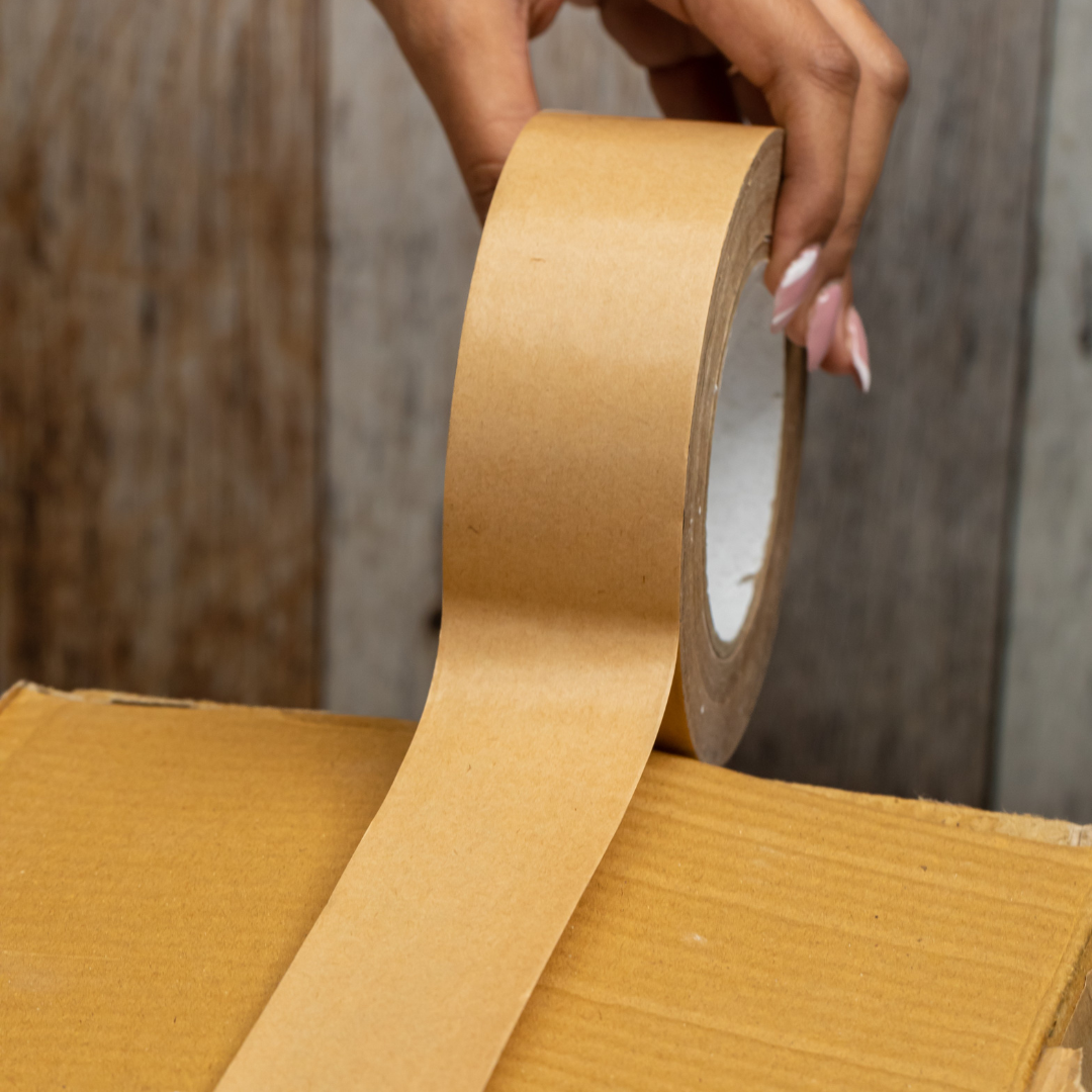 Brown Kraft Paper Tape (Water-Activated) Eco-Friendly Tape (2 Inch