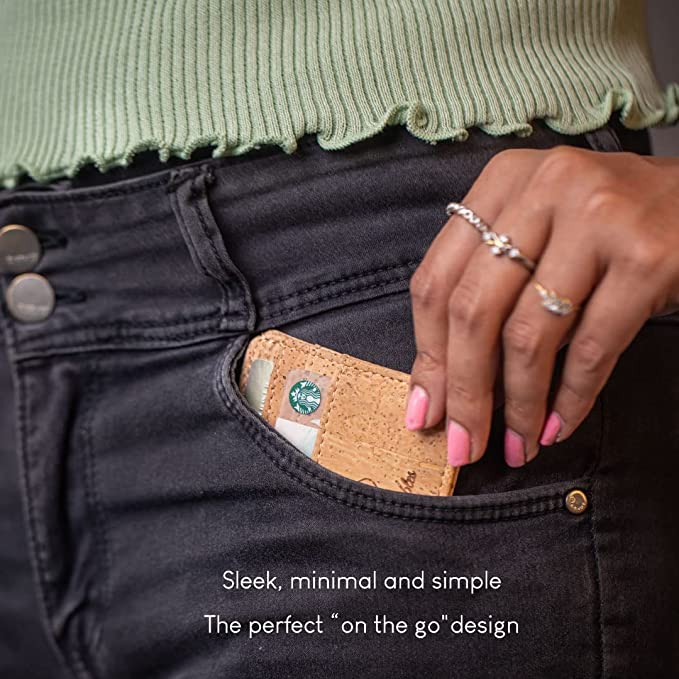 sleek, minimal, slim cardholder wallet for "on-the-go" | best cardholder in India by flippysustainables			