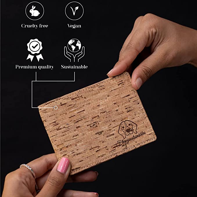 cruelty free vegan natural premium quality wallets with cash clip | flippysustainables			