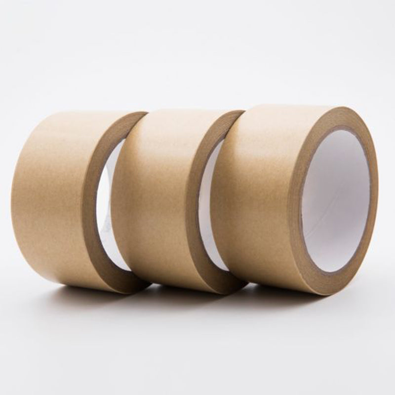 Three packing Tape rolls displayed- FlippySustainables' Paper Adhesive Tape Collection